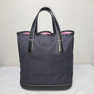 Coach Hamptons 7707 Large Black Nylon & Leather Tote Bag